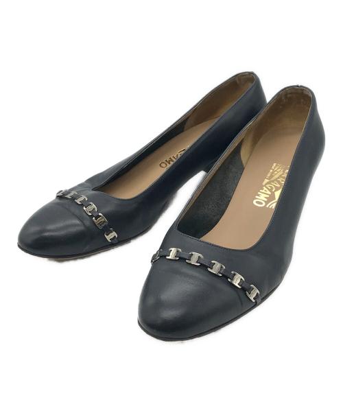 Salvatore Ferragamo（サルヴァトーレ フェラガモ）Salvatore Ferragamo (サルヴァトーレ フェラガモ) PIMA30 パンプス ネイビー サイズ:25の古着・服飾アイテム