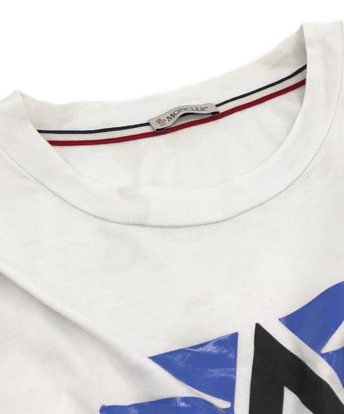 MONCLER（モンクレール）MONCLER (モンクレール) プリントTシャツ ホワイト サイズ:Mの古着・服飾アイテム