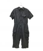 s'yteサイト）の古着「NYLON TAFFETA SHORT SLEEVE JUMPSUIT」｜ブラック