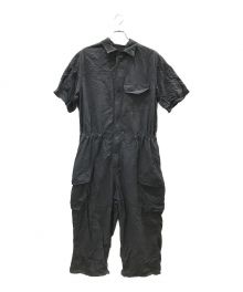 s'yte（サイト）の古着「NYLON TAFFETA SHORT SLEEVE JUMPSUIT」｜ブラック