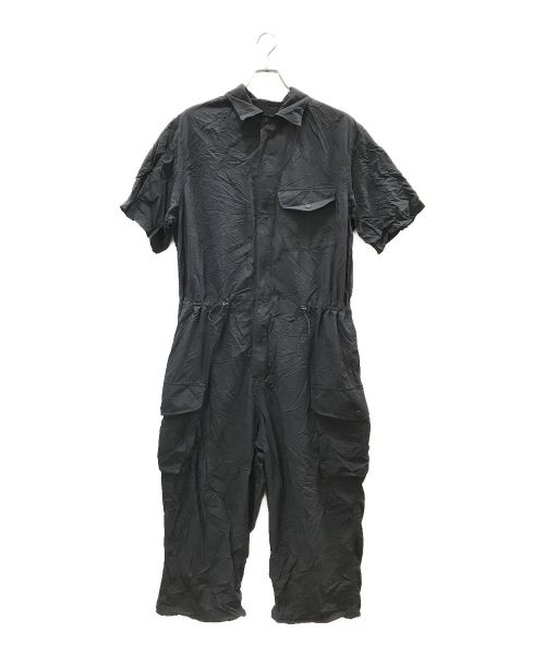 s'yte（サイト）s'yte (サイト) NYLON TAFFETA SHORT SLEEVE JUMPSUIT ブラック サイズ:2の古着・服飾アイテム