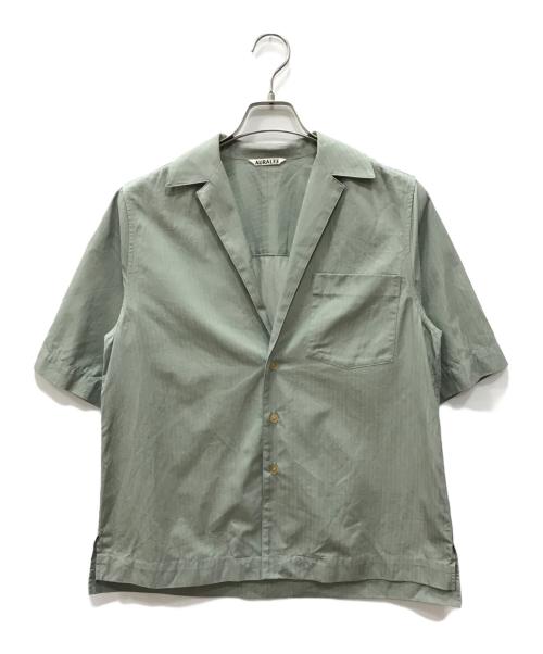 AURALEE（オーラリー）AURALEE (オーラリー) WASHED FINX HERRINGBONE S／S グリーン サイズ:Sの古着・服飾アイテム
