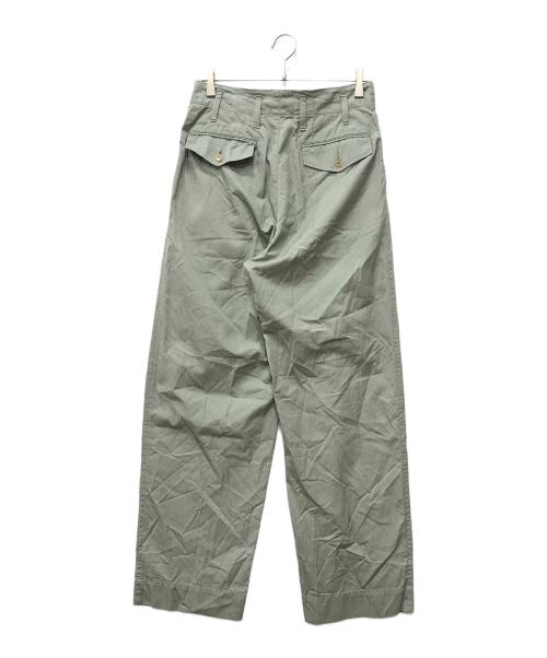 AURALEE（オーラリー）AURALEE (オーラリー) WASHED FINX HERRINGBONE SLACKS グリーン サイズ:3の古着・服飾アイテム