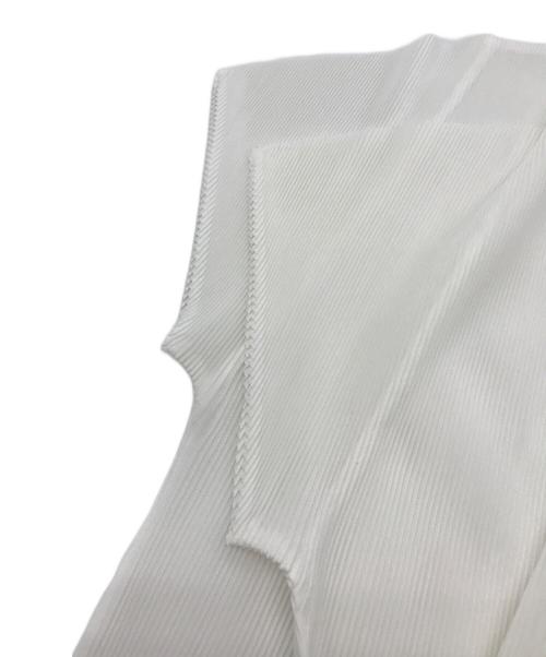PLEATS PLEASE（プリーツプリーズ）PLEATS PLEASE (プリーツプリーズ) プリーツカットソー ホワイト サイズ:Lの古着・服飾アイテム