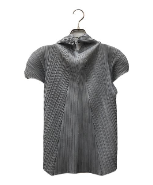PLEATS PLEASE（プリーツプリーズ）PLEATS PLEASE (プリーツプリーズ) プリーツブラウス グレー サイズ:Lの古着・服飾アイテム