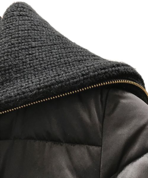 ELISABETTA FRANCHI（エリザベッタフランキ）ELISABETTA FRANCHI (エリザベッタフランキ) ベルト付ダウンコート ブラック サイズ:40の古着・服飾アイテム