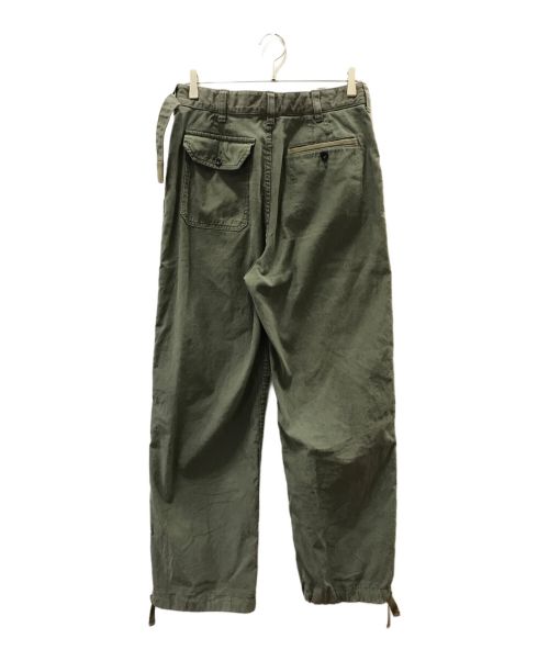 sacai（サカイ）sacai (サカイ) サイドバックル ストレートパンツ グリーンの古着・服飾アイテム