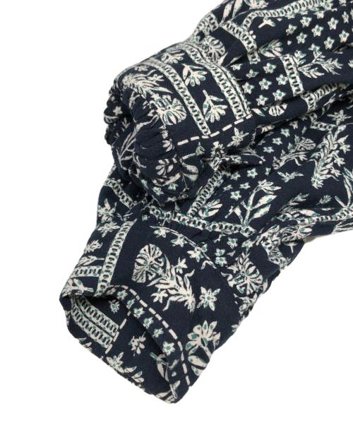 ne quittez pas（ヌキテパ）ne quittez pas (ヌキテパ) クリンプ コットンパッチワーク シャツドレス ネイビー サイズ:Mの古着・服飾アイテム