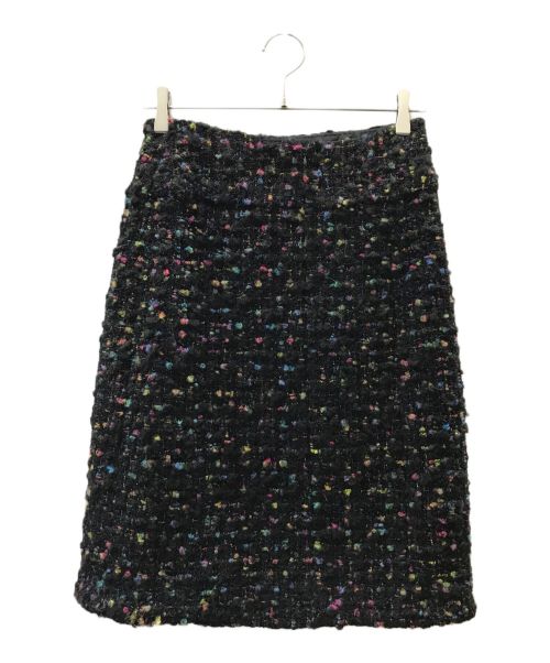 CHANEL（シャネル）CHANEL (シャネル) ツイードスカート ブラック サイズ:34の古着・服飾アイテム