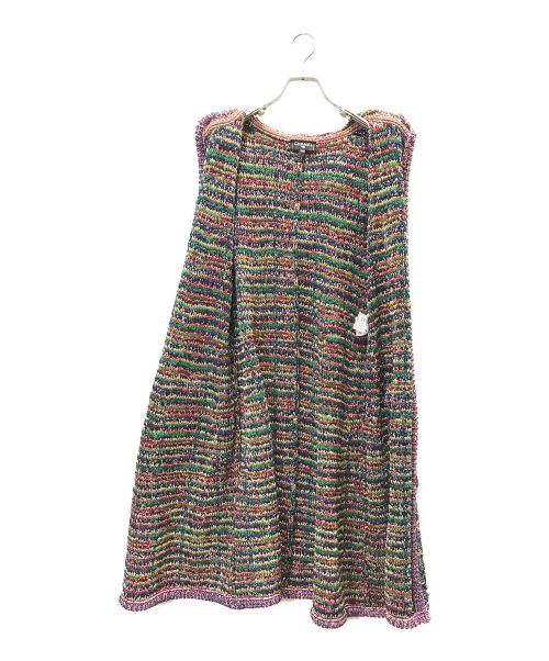 CHANEL（シャネル）CHANEL (シャネル) ツイードフーデッドノースリープロングパーカー マルチカラー サイズ:34の古着・服飾アイテム