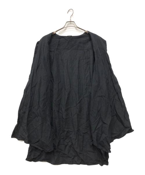 R&D.M.Co-OLDMAN'S TAILOR（オールドマンズテイラー）R&D.M.Co-OLDMAN'S TAILOR (オールドマンズテイラー) リネンバンドカラーシャツワンピース ブラック サイズ:下記参照の古着・服飾アイテム