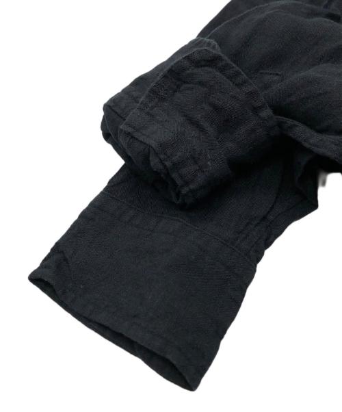 R&D.M.Co-OLDMAN'S TAILOR（オールドマンズテイラー）R&D.M.Co-OLDMAN'S TAILOR (オールドマンズテイラー) リネンバンドカラーシャツワンピース ブラック サイズ:下記参照の古着・服飾アイテム