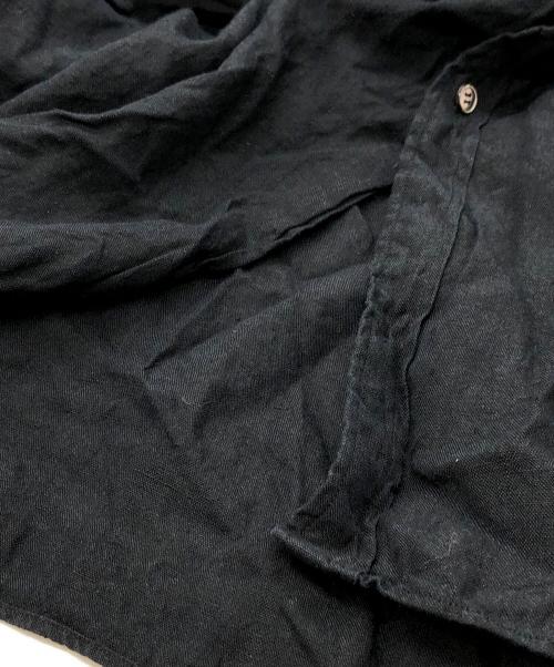 R&D.M.Co-OLDMAN'S TAILOR（オールドマンズテイラー）R&D.M.Co-OLDMAN'S TAILOR (オールドマンズテイラー) リネンバンドカラーシャツワンピース ブラック サイズ:下記参照の古着・服飾アイテム