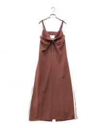 Ameri（アメリ）の古着「SIDE MARBELT LADY LIKE DRESS」｜ボルドー