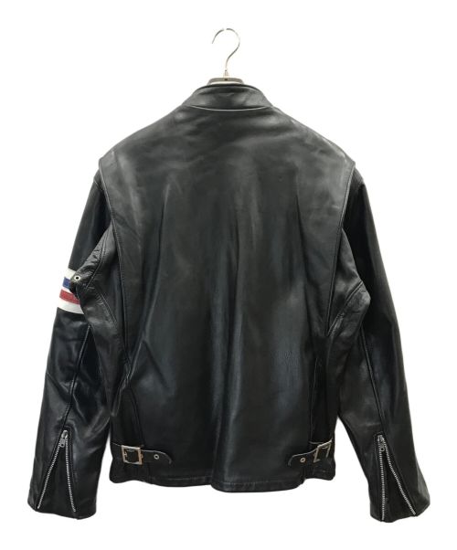 Schott（ショット）Schott (ショット) ラインシングルライダースジャケット ブラック サイズ:40の古着・服飾アイテム