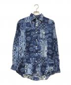 RALPH LAURENラルフローレン）の古着「パッチワークシャツ」｜ブルー