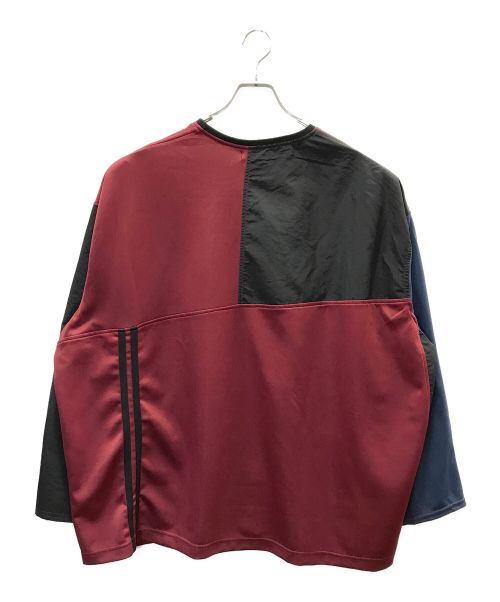 glamb（グラム）glamb (グラム) Crazy Pullover Jersey ボルドー×ネイビー サイズ:L 未使用品の古着・服飾アイテム