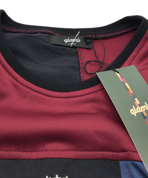 glamb（グラム）glamb (グラム) Crazy Pullover Jersey ボルドー×ネイビー サイズ:L 未使用品の古着・服飾アイテム