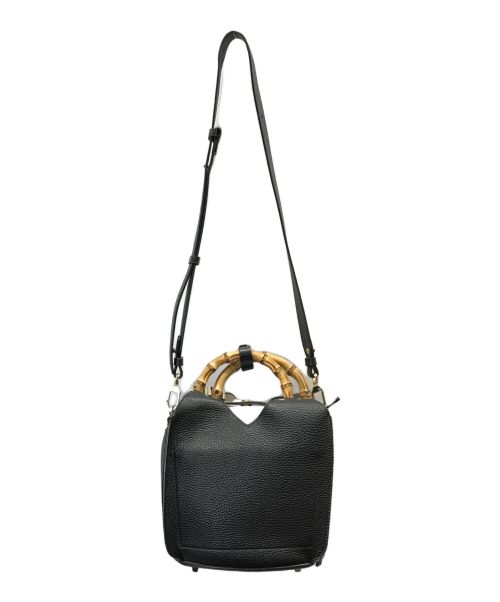 LORISTELLA（ロリステッラ）LORISTELLA (ロリステッラ) バンブーハンドル ショルダーバッグ ブラック サイズ:下記参照の古着・服飾アイテム