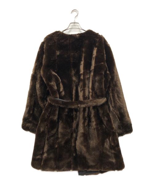 6(ROKU) BEAUTY&YOUTH（ロク ビューティーアンドユース）6(ROKU) BEAUTY&YOUTH (ロク ビューティーアンドユース) FAKE FUR COAT ブラウン サイズ:38の古着・服飾アイテム