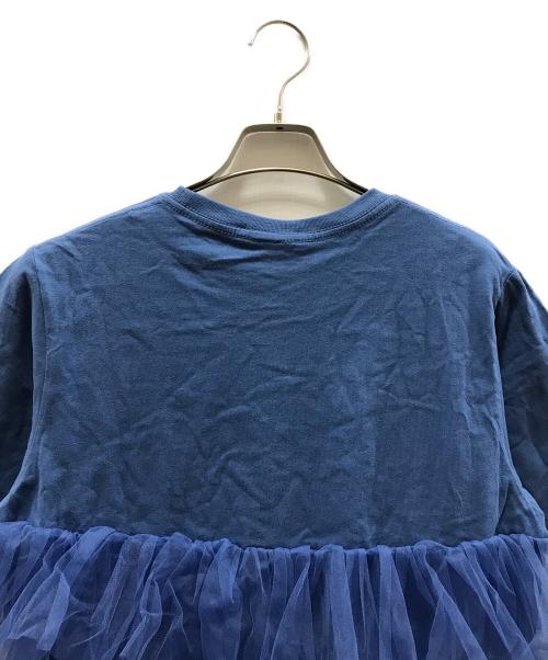 VIVIANO（ヴィヴィアーノ）VIVIANO (ヴィヴィアーノ) Asymmetric Tulle T-shirt ブルー サイズ:S 未使用品の古着・服飾アイテム