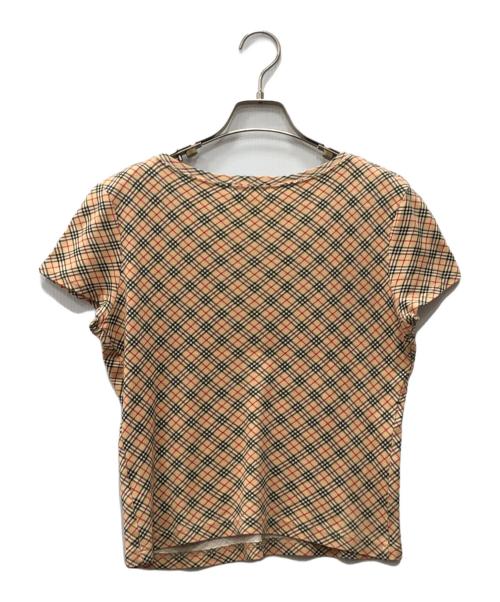 BURBERRY BLUE LABEL（バーバリーロンドンブルーレーベル）BURBERRY BLUE LABEL (バーバリーロンドンブルーレーベル) ノバチェックカットソー ベージュ サイズ:Mの古着・服飾アイテム