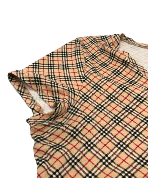 BURBERRY BLUE LABEL（バーバリーロンドンブルーレーベル）BURBERRY BLUE LABEL (バーバリーロンドンブルーレーベル) ノバチェックカットソー ベージュ サイズ:Mの古着・服飾アイテム