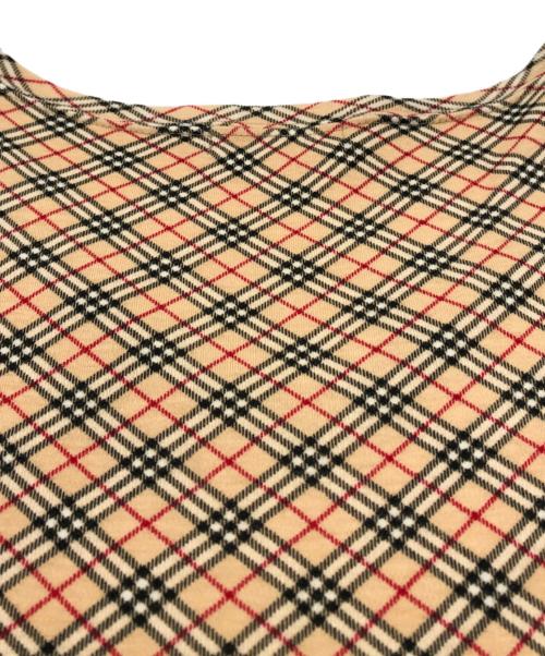 BURBERRY BLUE LABEL（バーバリーロンドンブルーレーベル）BURBERRY BLUE LABEL (バーバリーロンドンブルーレーベル) ノバチェックカットソー ベージュ サイズ:Mの古着・服飾アイテム