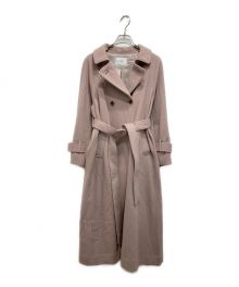 COHINA（コヒナ）の古着「バックフレアウールコート」｜ベージュ