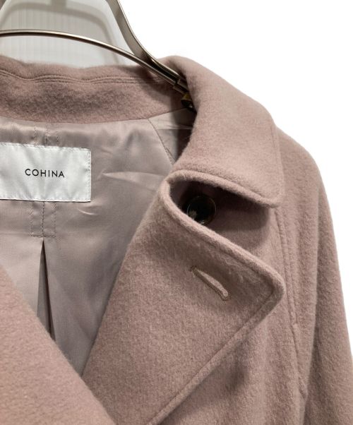 COHINA（コヒナ）COHINA (コヒナ) バックフレアウールコート ベージュ サイズ:regularの古着・服飾アイテム
