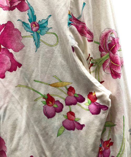 LEONARD（レオナール）LEONARD (レオナール) 花柄トリムカーディガン ピンク サイズ:11の古着・服飾アイテム