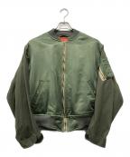 NIGEL CABOURNナイジェルケーボン）の古着「MA-1 モディファイド ジャケット」｜グリーン
