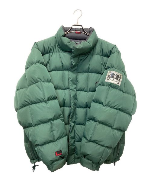 FUBU（フブ）FUBU (フブ) リバーシブルダウンジャケット ブラック×グリーン サイズ:Lの古着・服飾アイテム