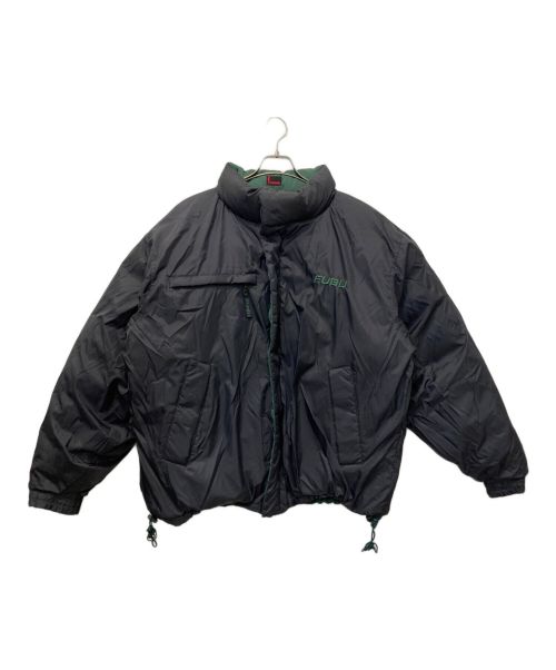 FUBU（フブ）FUBU (フブ) リバーシブルダウンジャケット ブラック×グリーン サイズ:Lの古着・服飾アイテム