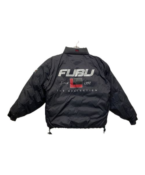 FUBU（フブ）FUBU (フブ) リバーシブルダウンジャケット ブラック×グリーン サイズ:Lの古着・服飾アイテム