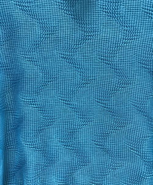 me ISSEY MIYAKE（ミーイッセイ ミヤケ）me ISSEY MIYAKE (ミーイッセイ ミヤケ) WAVE KNIT STRETCH PLEATS TOP ブルー サイズ:FREEの古着・服飾アイテム