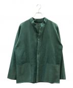 HOMME PLISSE ISSEY MIYAKEオム プリッセ イッセイ ミヤケ）の古着「INLAID KNIT CARDIGAN」｜グリーン