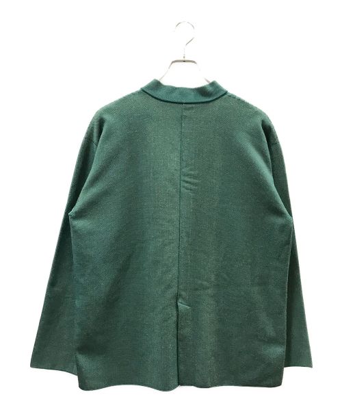 HOMME PLISSE ISSEY MIYAKE（オム プリッセ イッセイ ミヤケ）HOMME PLISSE ISSEY MIYAKE (オムプリッセ イッセイ ミヤケ) INLAID KNIT CARDIGAN グリーン サイズ:FREEの古着・服飾アイテム