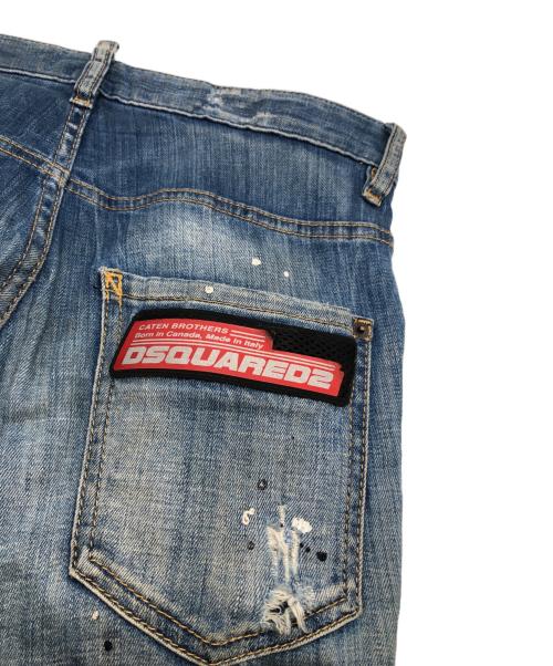 DSQUARED2（ディースクエアード）DSQUARED2 (ディースクエアード) ADED BLUE WASH SKATER インディゴ サイズ:44の古着・服飾アイテム