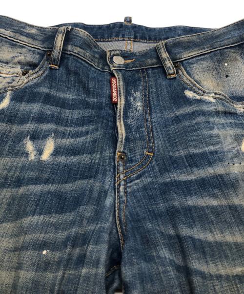 DSQUARED2（ディースクエアード）DSQUARED2 (ディースクエアード) ADED BLUE WASH SKATER インディゴ サイズ:44の古着・服飾アイテム