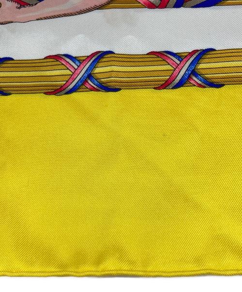 HERMES（エルメス）HERMES (エルメス) カレ90 シルクスカーフ イエロー サイズ:下記参照の古着・服飾アイテム