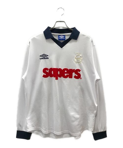 SEDAN ALL-PURPOSE（セダンオールパーパス）SEDAN ALL-PURPOSE (セダンオールパーパス) UMBRO (アンブロ) TOXGO別注「Game Shirt」 ホワイト サイズ:Lの古着・服飾アイテム