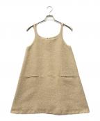 CLANEクラネ）の古着「THIN STRAP A LINE TOPS Aライントップス」｜ベージュ