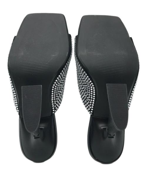 darich（ダーリッチ）darich (ダーリッチ) クリスタルビジューサンダル ブラック サイズ:Sの古着・服飾アイテム