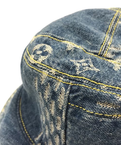 LOUIS VUITTON（ルイ ヴィトン）LOUIS VUITTON (ルイ ヴィトン) ボネ・ダミエ ジャイアント ウェーブ モノグラム リバーシブル ハット ブルー サイズ:下記参照の古着・服飾アイテム