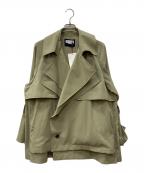 MAISON SPECIALメゾンスペシャル）の古着「ショートトレンチブルゾン」｜カーキ