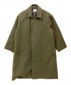 EMMA CLOTHESエマクローズ）の古着「オーバーサイズ ビーバーメルトン ロングチェスターコート」｜カーキ