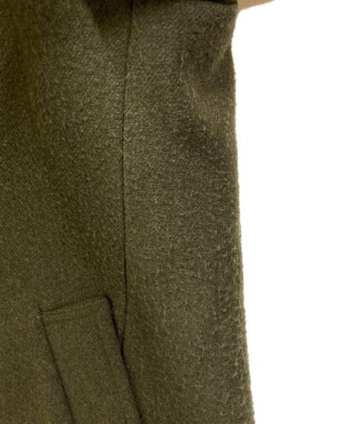 EMMA CLOTHES（エマクローズ）EMMA CLOTHES (エマクローズ) オーバーサイズ ビーバーメルトン ロングチェスターコート カーキ サイズ:SIZE Mの古着・服飾アイテム