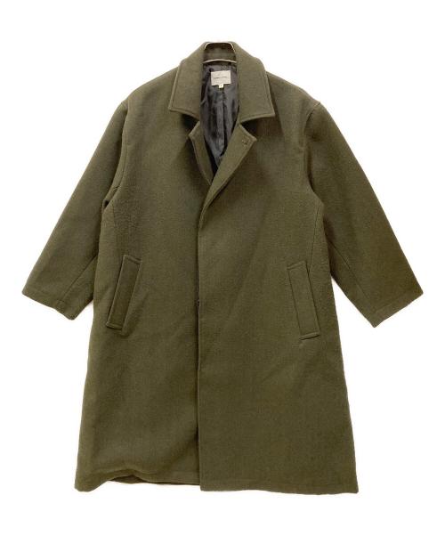 EMMA CLOTHES（エマクローズ）EMMA CLOTHES (エマクローズ) オーバーサイズ ビーバーメルトン ロングチェスターコート カーキ サイズ:SIZE Mの古着・服飾アイテム