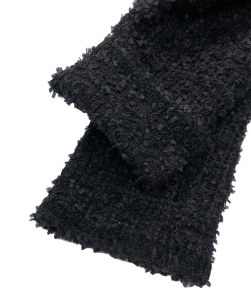 UNITED ARROWS TOKYO（ユナイテッドアローズトウキョウ）UNITED ARROWS TOKYO (ユナイテッドアローズトウキョウ) ツイードモールパイピングカーディガン ブラック サイズ:下記参照の古着・服飾アイテム